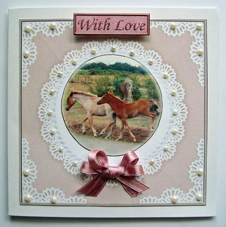 8 x 8 Pearls and Lace Card Front by Berit Zakrisson