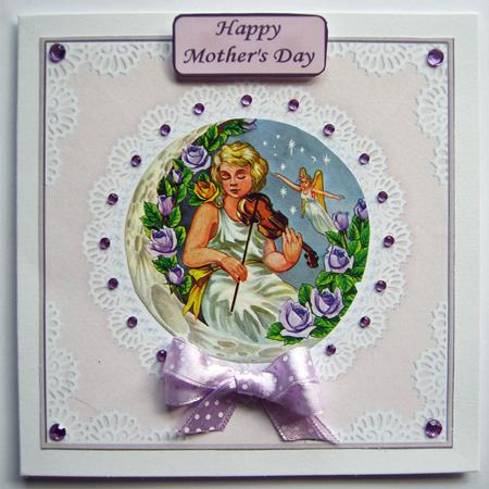 8 x 8 Pearls and Lace Card Front by Berit Zakrisson