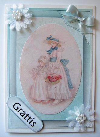 Stand-out Framed Card Front - Aqua by Berit Zakrisson