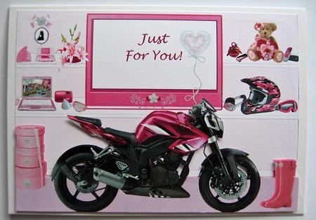 Big Girl's Toys & Motorbike - A4 Quick Card Front by Berit Zakrisson