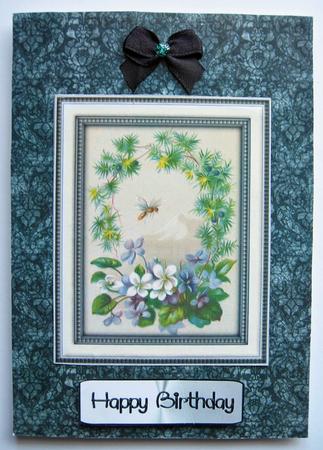 Black Damask Backing by Berit Zakrisson