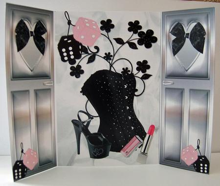 Classy Black Basque and Shoe, Gatefold by Berit Zakrisson