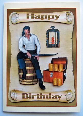 Oh to Be a Pirate Card Front by Berit Zakrisson