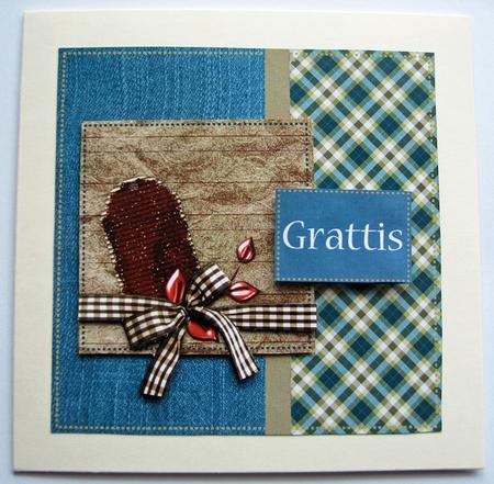 Denim and Plaid Get Well Soon - Male 1 - Quick Card Front by Berit Zakrisson