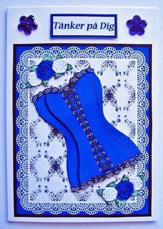 Blue Lacy Corset by Berit Zakrisson