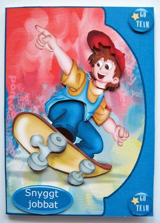 Sporty Kid with Decoupage by Berit Zakrisson