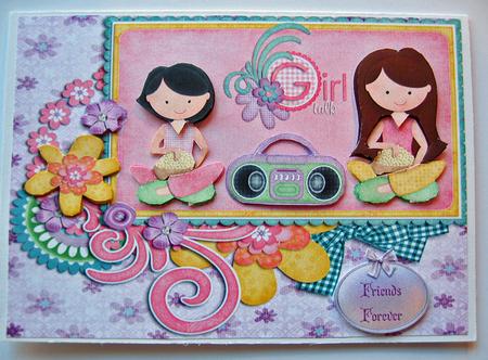 Girl Talk with Decoupage by Berit Zakrisson