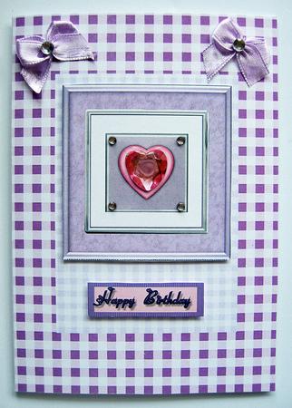 Gingham Background in Lilac by Berit Zakrisson