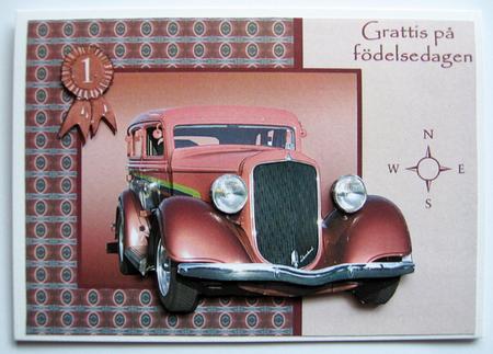 Classic Car Happy Birthday Dad by Berit Zakrisson