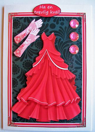 Vintage Gown and Gloves in Deep Red by Berit Zakrisson