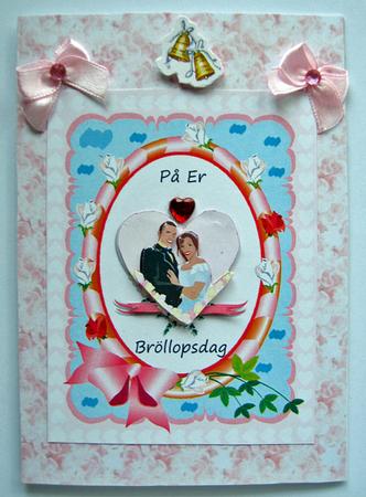 Wedding Day Quick Card Front with Decoupage by Berit Zakrisson