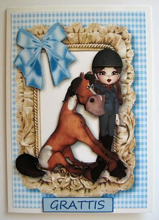 My Pet Horse in Frill Frame by Berit Zakrisson
