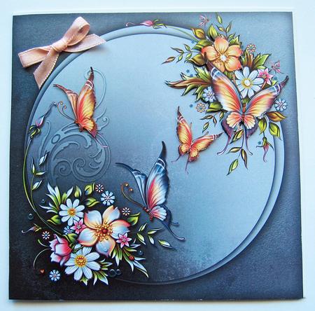Large Flowers and Butterflies by Berit Zakrisson