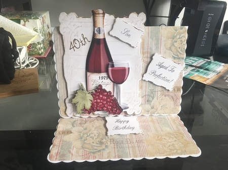 Aged to Perfection Male Birthday Card Topper by Bernadette Gibbs