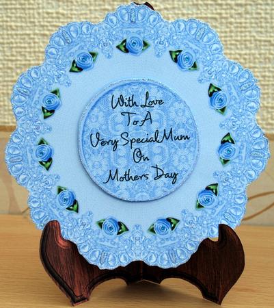 Lace Doiley Plate Card - Mothers Day by Bernadette Gibbs