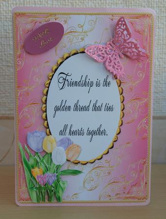 Friendship Spring Flowers Card 3 by Bernadette Gibbs