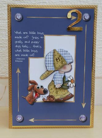 Snips & Snails Little Boy Topper by Bernadette Gibbs