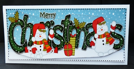 Large Dl Christmas Snowmen 3D Decoupage by Bernie Mclaughlin