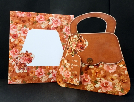 Autumn Bliss2 Handbag Shaped Card Kit by Bernie Mclaughlin