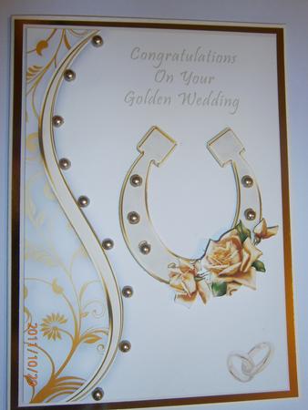 Horseshoe - Golden Wedding by Bernie Mclaughlin