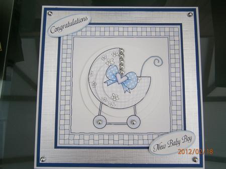 New Baby Boy Quick Card with Circle Pyramage by Bernie Mclaughlin