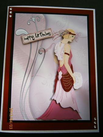 Art Deco Lady #7 Pretty in Pink by Bernie Mclaughlin