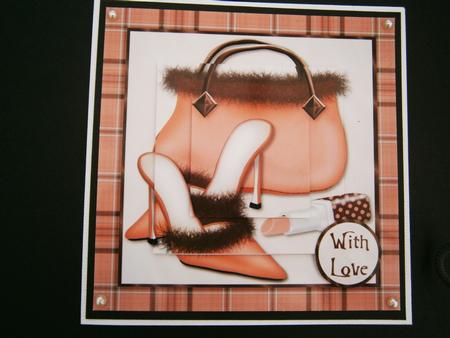 Sophisticated Shoes, Handbag and Lipstick Pyramage - Peach by Bernie Mclaughlin