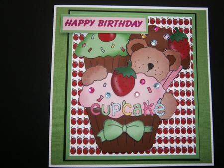 Cupcake Teddy Topper by Bernie Mclaughlin