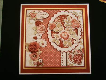Shabby Chic Roses Card Topper & Decoupage by Bernie Mclaughlin