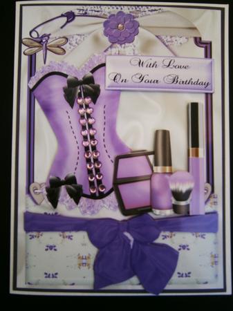 Lilac Basque with Accessories in Vintage Frame by Bernie Mclaughlin