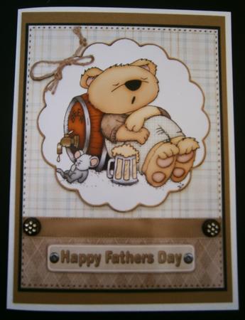 Birthday Beer Bear Quick Card by Bernie Mclaughlin