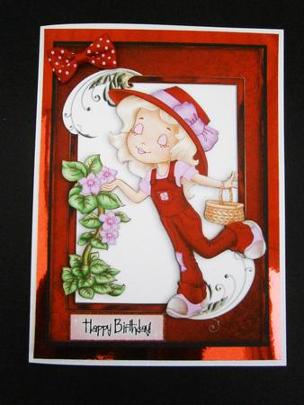 Little Girl with Flowers and Bows by Bernie Mclaughlin