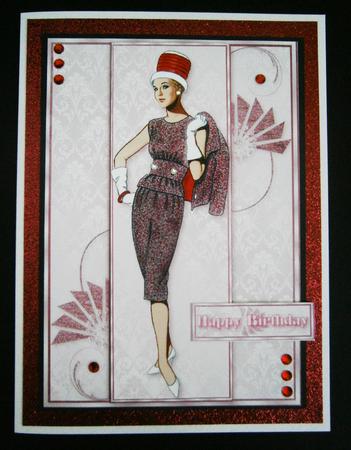 Retro Chic Panel Bookmark Card Front and Tags by Bernie Mclaughlin