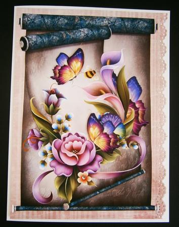 Scroll Enchanted Roses by Bernie Mclaughlin