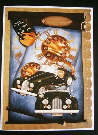 Scroll Vintage Male Card by Bernie Mclaughlin