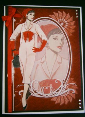 Audrey Hepburn Inspired Fashion Reflections Decoupage by Bernie Mclaughlin