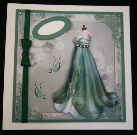 Beautiful Flowing Seafoam Dress by Bernie Mclaughlin