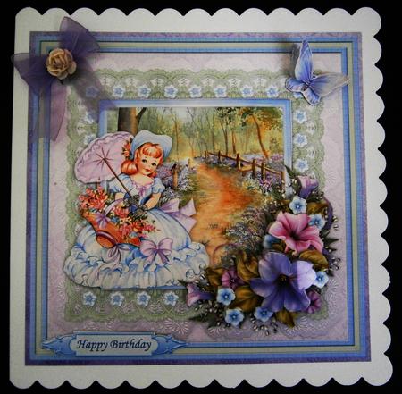 Vintage Belle Bluebell Woods Topper & Decoupage Mini Kit by Bernie Mclaughlin