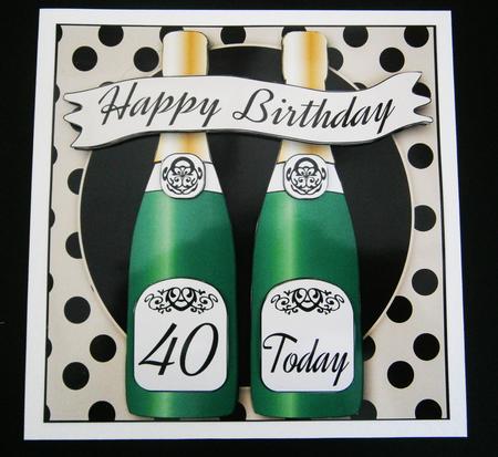 Birthday Champagne 40 Today Mini Kit by Bernie Mclaughlin