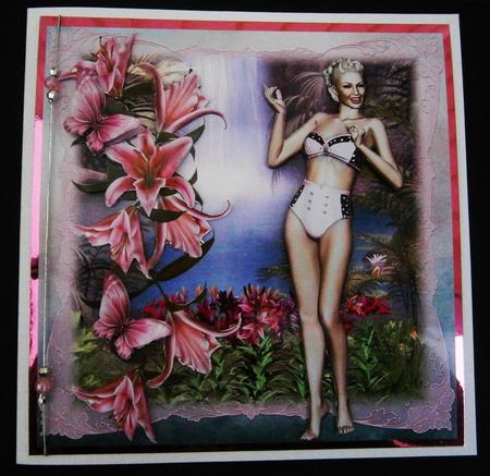 1950's Style Care for a Dip? Pin Up Girl by Bernie Mclaughlin