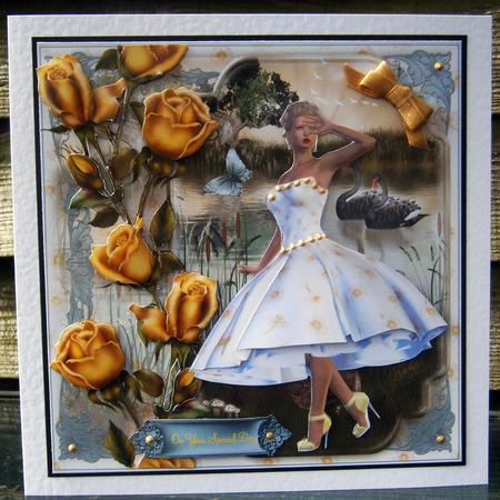 1950's Style Yellow Rose Pond Mini Kit by Bernie Mclaughlin