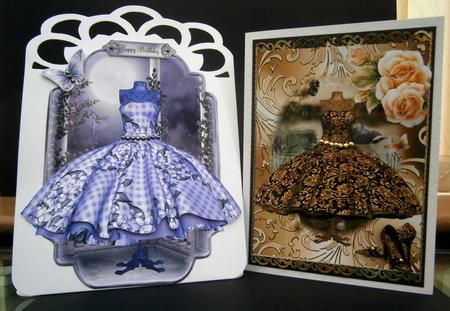 Those 1950's Style Dresses 8xtoppers and Decoupage by Bernie Mclaughlin