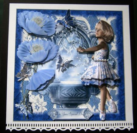 Butterfly Blue Ballerina Girl Mini Kit by Bernie Mclaughlin