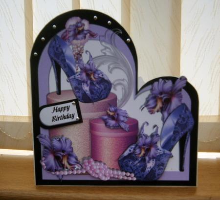 Spoilt for Choice - Lovely Lilac - Shaped Card by Bernie Mclaughlin