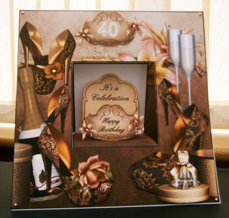 Aperture-square Table-card - Champagne & Shoes Celebration by Bernie Mclaughlin