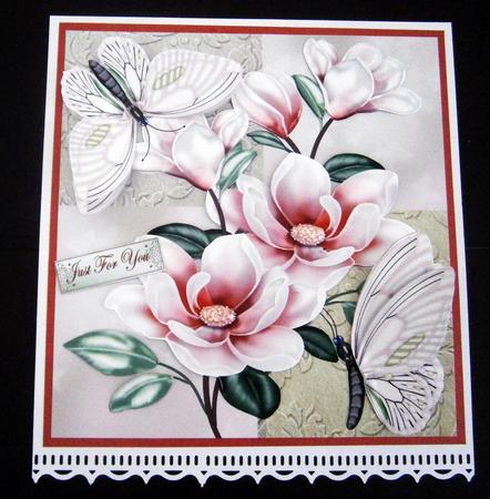 Mini Kit Magnolia Blossoms & Butterflies by Bernie Mclaughlin