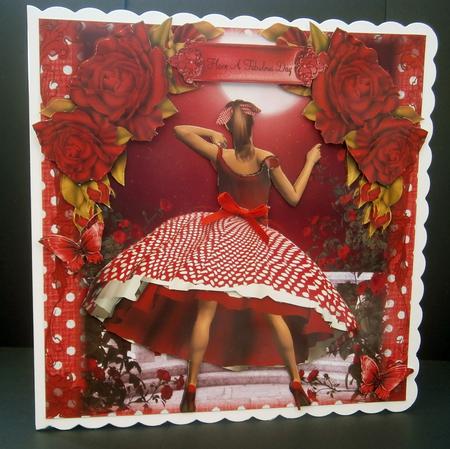 Polka Dot Rock and Roll Card Front Mini Kit by Bernie Mclaughlin