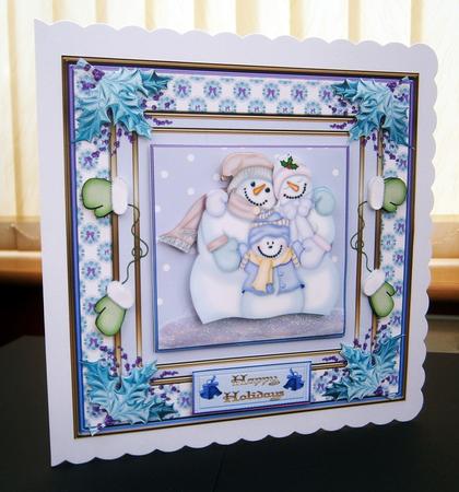 Christmas Happy in the Snow 8 x 8ins Mini Kit by Bernie Mclaughlin
