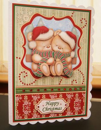 All Wrapped Up A5 Christmas Card Topper & Decoupage by Bernie Mclaughlin