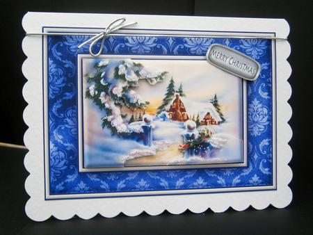 Christmas Snow Scene Quick Card by Bernie Mclaughlin